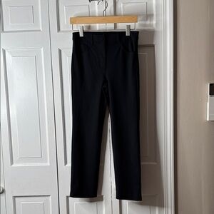 Theory Black Stretch Straight Leg Pants sz2